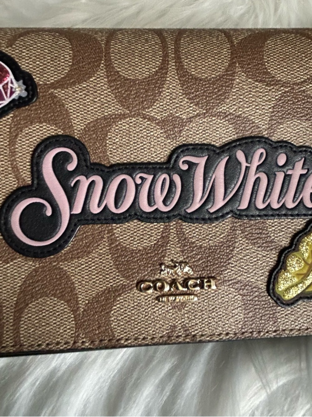 Coach x Disney Snow White Signature Canvas Crossbody Bag Brown F31352 - Picture 6 of 12